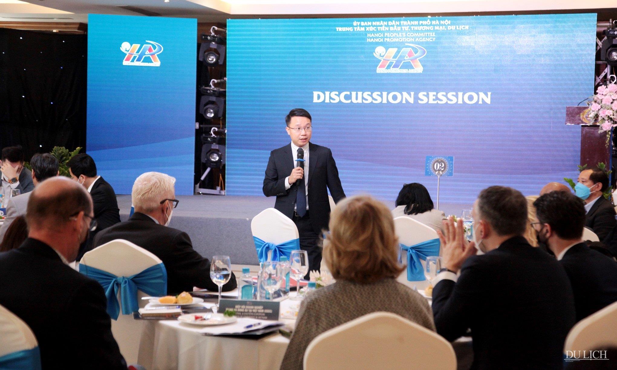 Phó chủ tịch Hiệp hội doanh nghiệp Eurocham tại Việt Nam Nguyễn Hải Minh chia sẻ những giải pháp đẩy mạnh phát triển du lịch